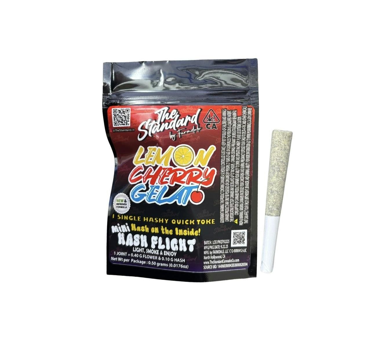 The Standard by Farmdale | Lemon Cherry Gelato | Infused Joints | .5g | 3pk