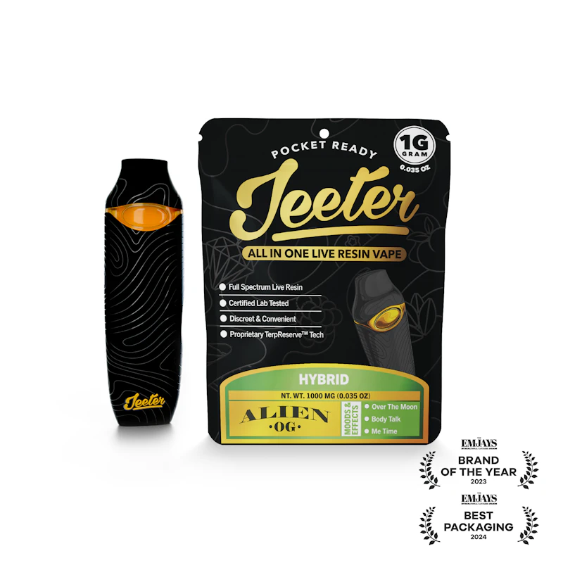 Jeeter Alien OG · Live Resin Disposable · 1g, Disposables