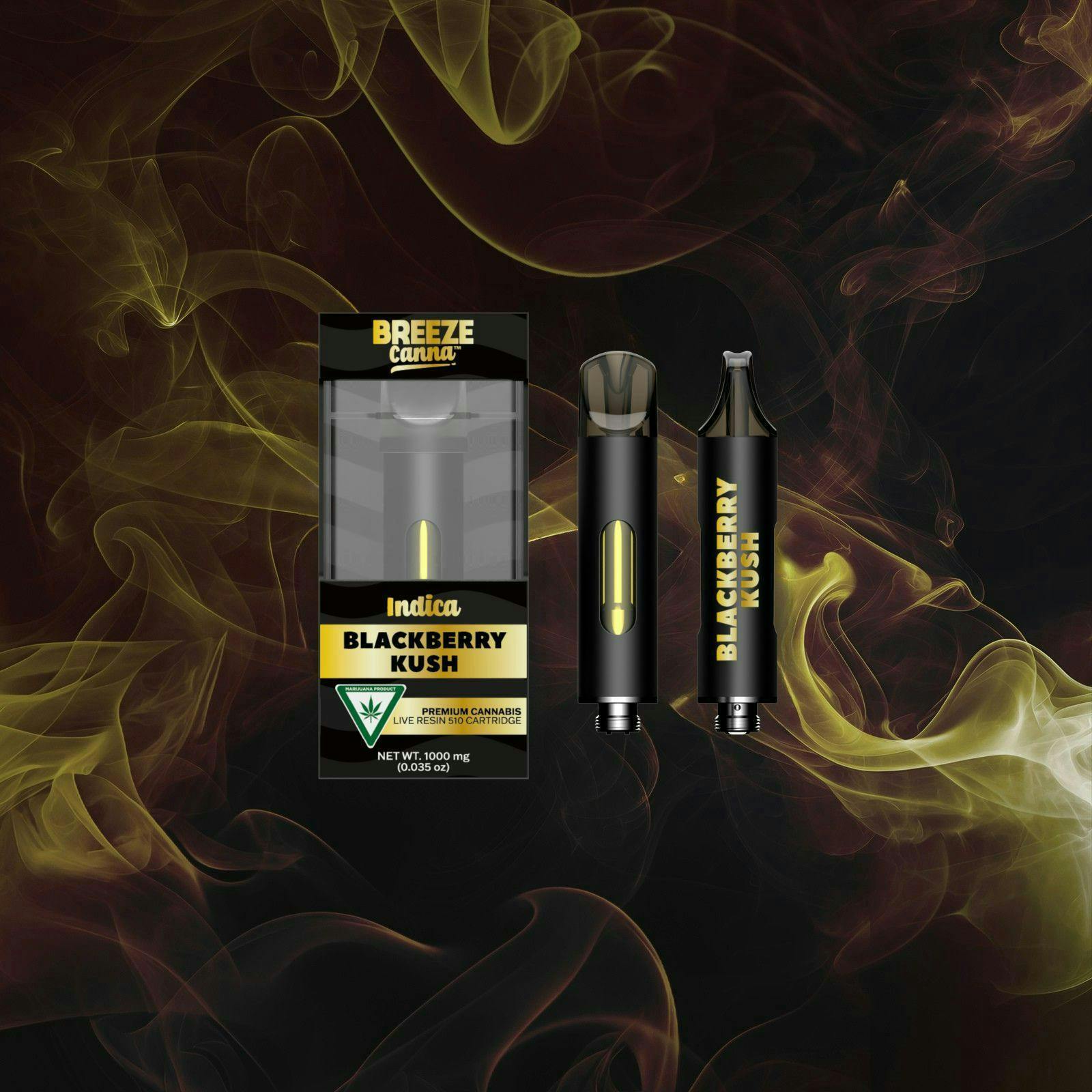 Breeze Canna | Blackberry Kush | Live Resin Cartridge | 1g by BREEZE Canna