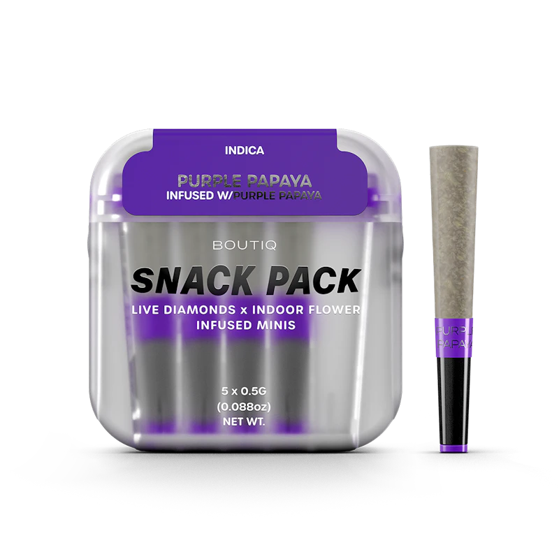 Boutiq Purple Papaya x Purple Papaya Diamonds SP · Infused Minis · 5pk, Infused Pre-Rolls