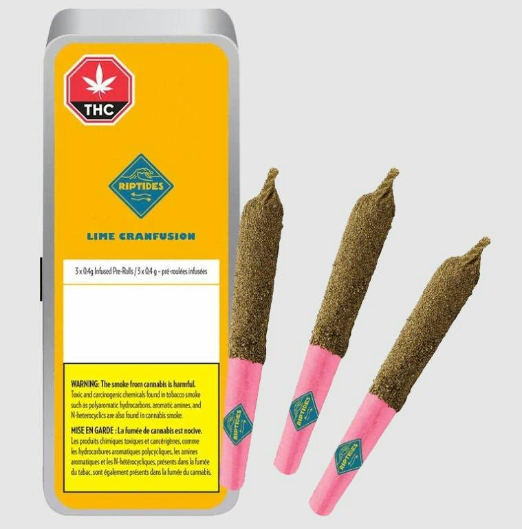 Riptides Lime Cranfusion | Infused Joints | 0.4g | 3pk