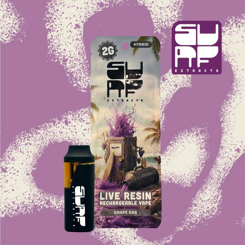Surf Extracts | Grape Gas | Live Resin Disposable | 2g by Surf Extracts
