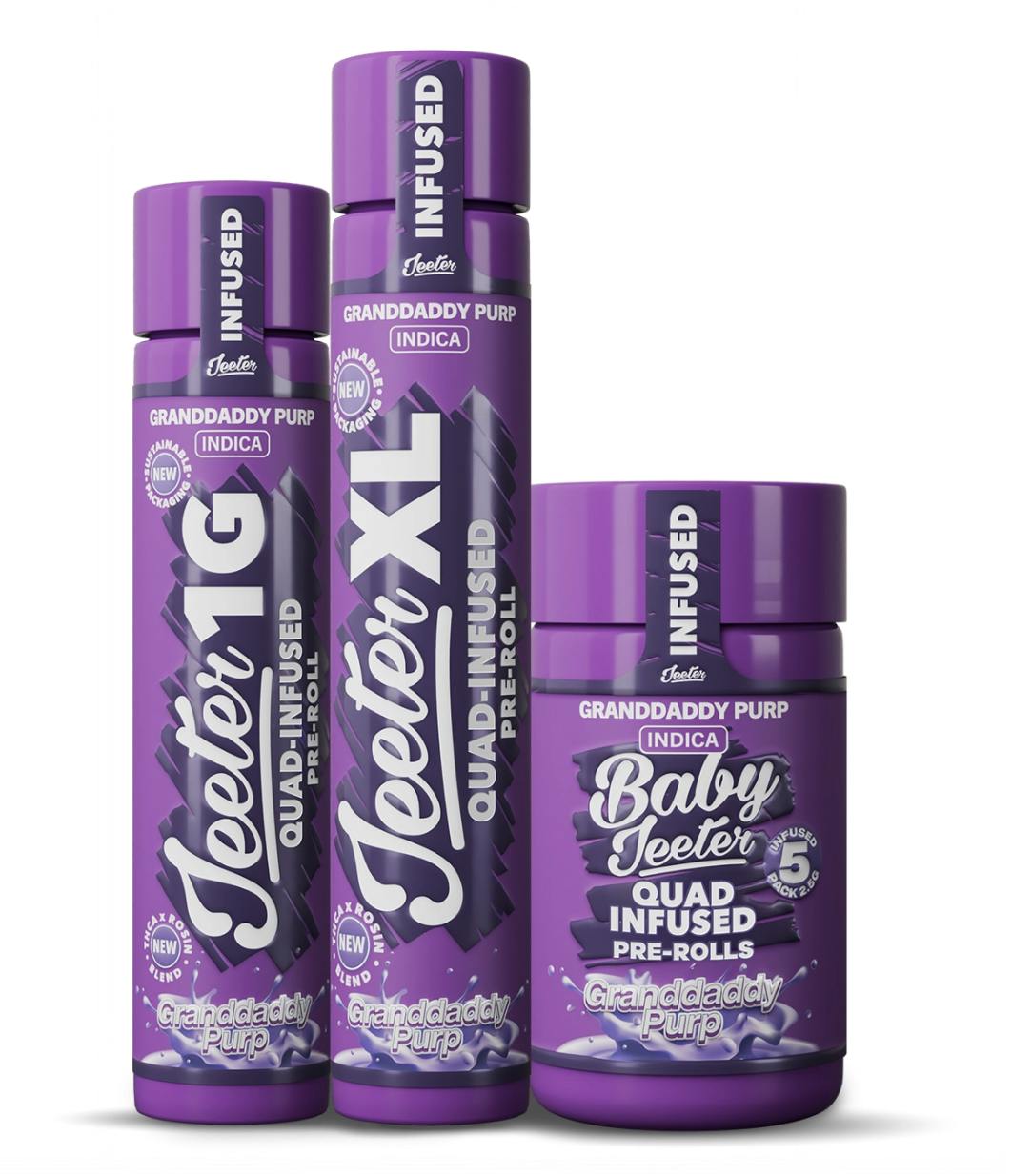 Jeeter | Granddaddy Purp | Quad-Infused Joint | 1g at ACK Natural Cannabis Dispensary