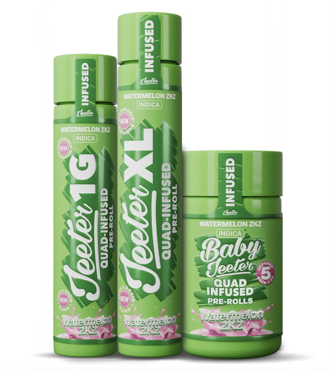 Jeeter | Watermelon ZKZ | Quad-Infused Joint | 1g by Jeeter