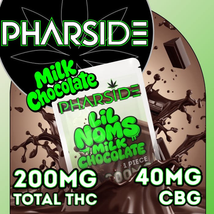 Pharside - Lil Noms - Milk Chocolate - 200mg Thc - 40mg Cbg