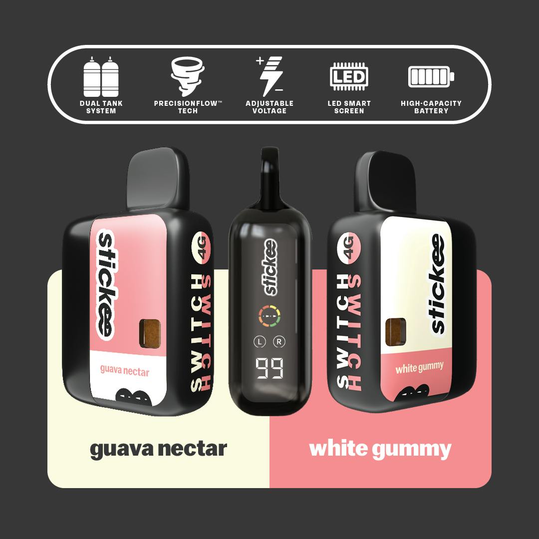 Switch | Guava Nectar + White Gummy | LR Diamond Disposable | 4G by Stickee