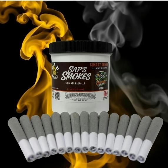 SAP XTRAX | SAP Smokes | Sunday Driver | Joints | 1g each | 15pk
