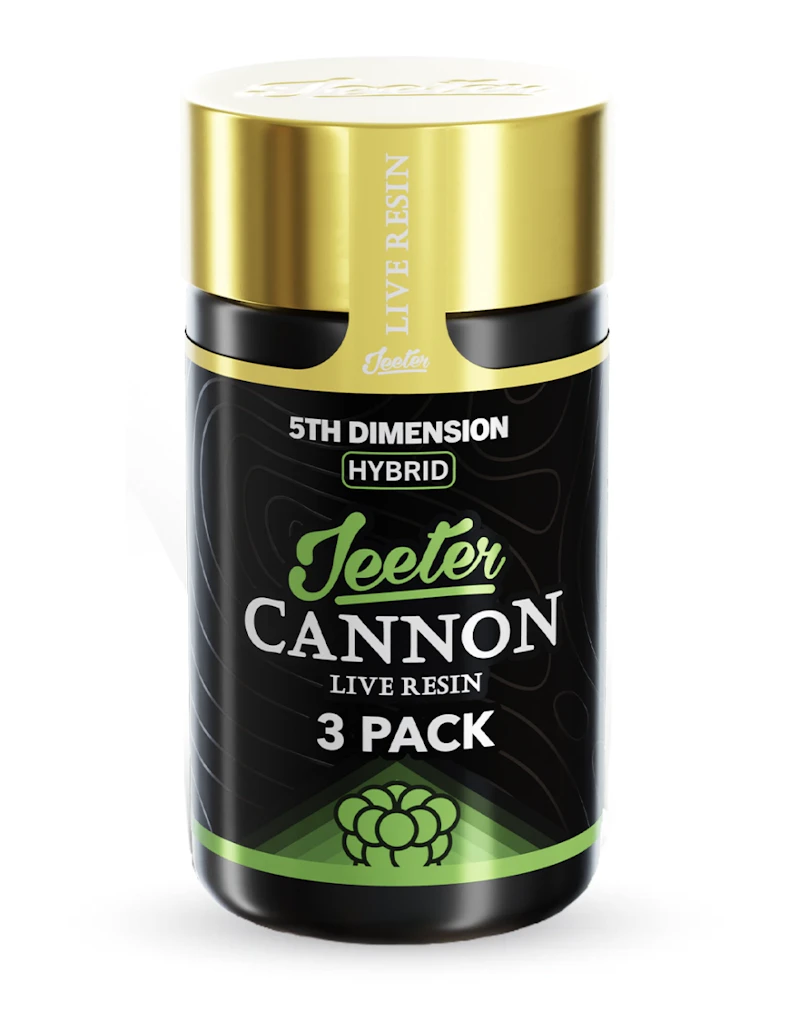 Jeeter 5th Dimension · Live Resin Cannons · Infused Minis · 0.5g ea · 3pk, Infused Pre-Rolls