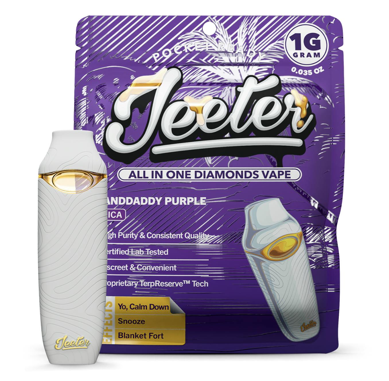 Jeeter | Granddaddy Purp | Diamonds Disposable | 1g