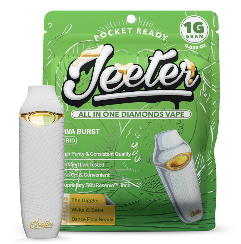 Jeeter Guava Burst · Diamonds Disposable · 1g, Disposables