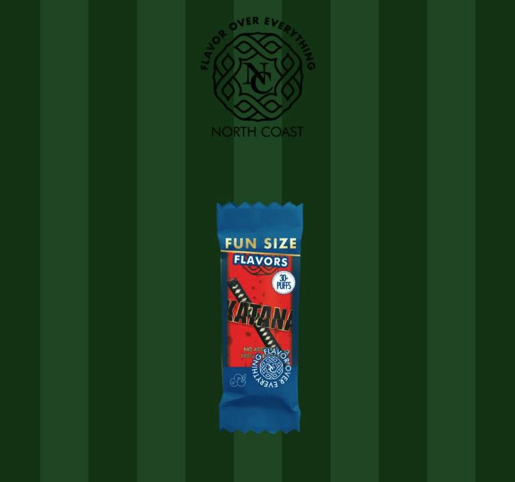 North Coast x Adams Family | Fun Size | Katana | Rosin Disposable | 0.15g
