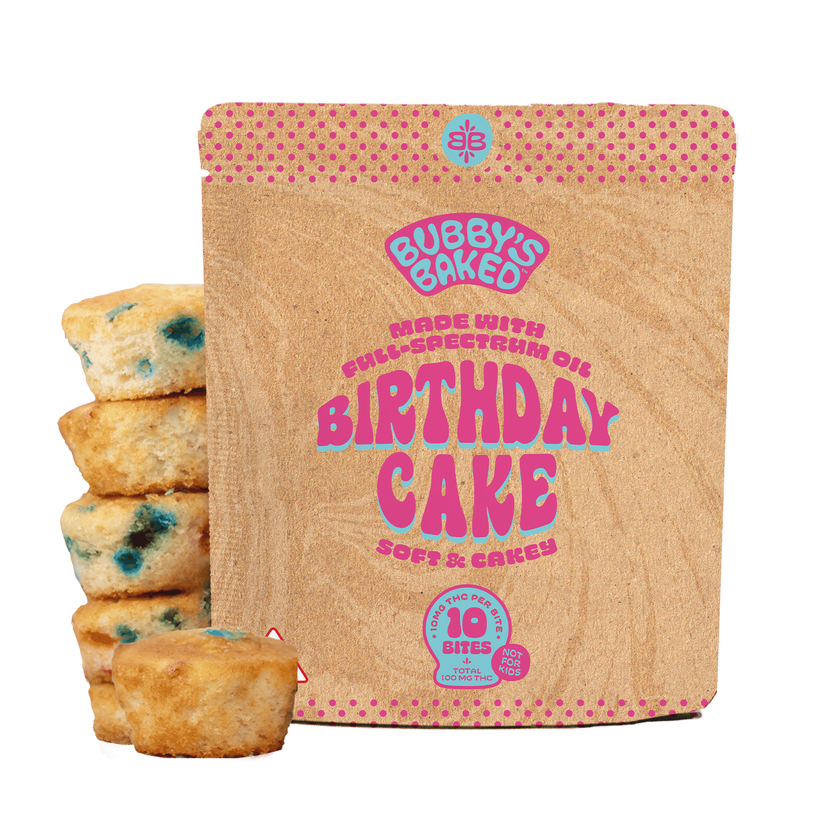 Bubby's Baked | Birthday Cake Bites | 100mg | 10ct | 10mg/ea by Bubby's Baked