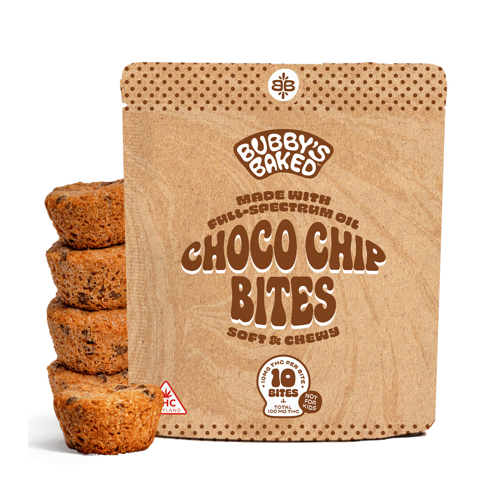 Bubby's Baked | Choco Chip Bites | 100mg | 10ct | 10mg/ea