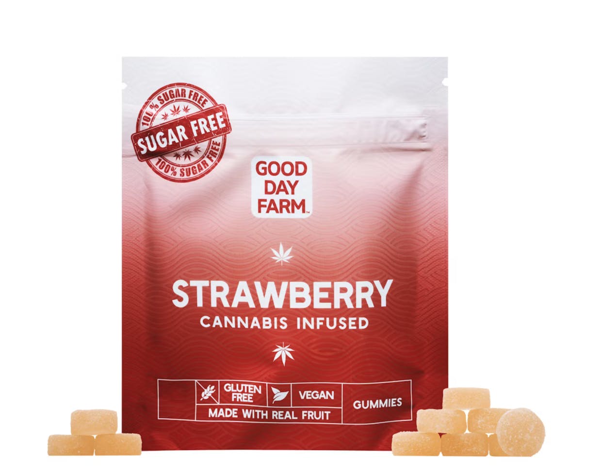 Good Day Farm | Strawberry Gummies | 100mg | 10ct | 10mg/ea at The Hill (Formerly Acanza)