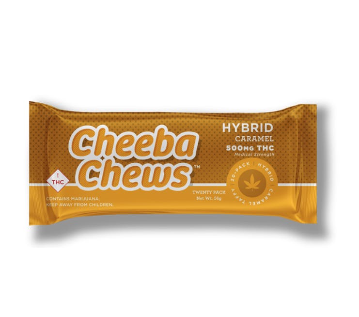 Cheeba Chews | Caramel Taffy Chews | 500mg | 20ct | 25mg/ea by Cheeba Chews