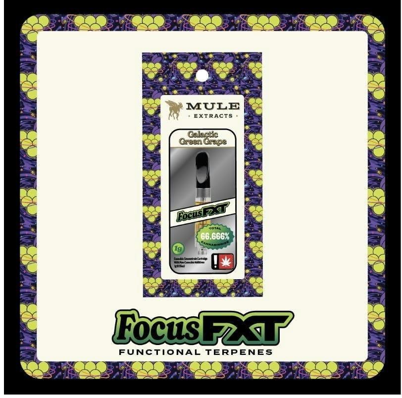 Galactic Green Grape (Focus) | FXT Cartridge | 1g by Mule Extracts