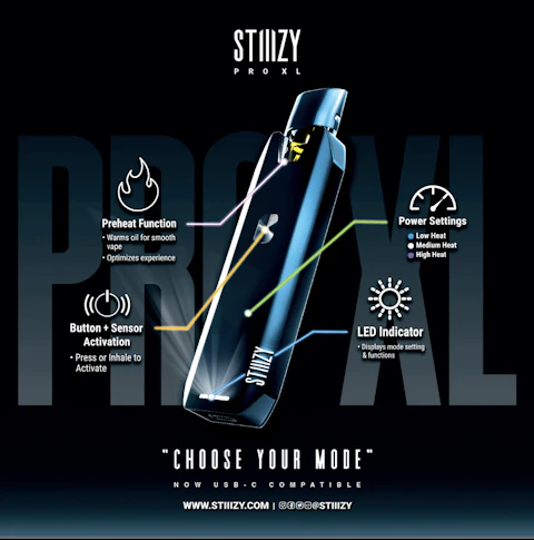 STIIIZY Stiiizy | PRO XL Kit | Assorted Colors | Battery, Batteries