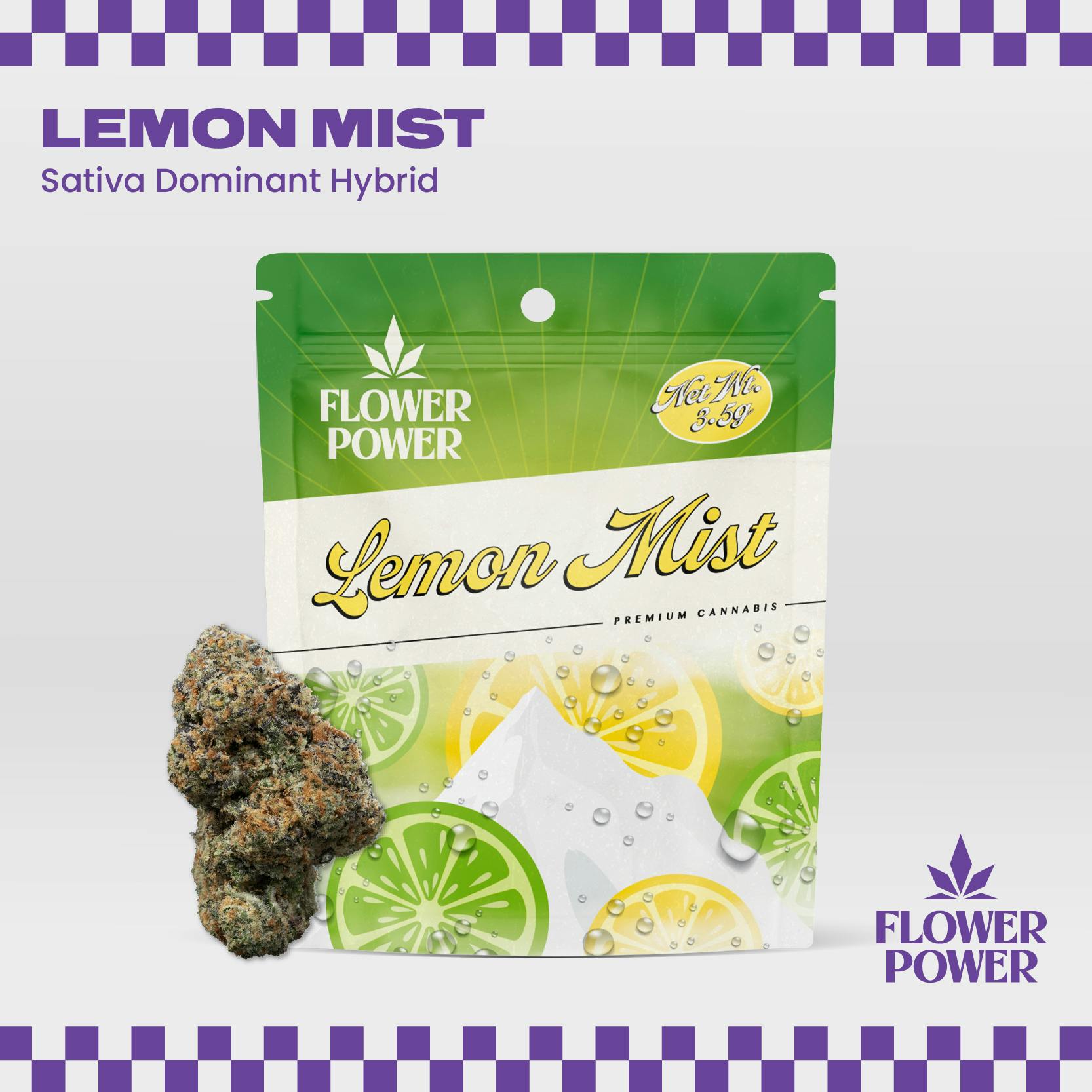 Lemon Mist 3.5G Pre Pack by Flower Power Cannabis