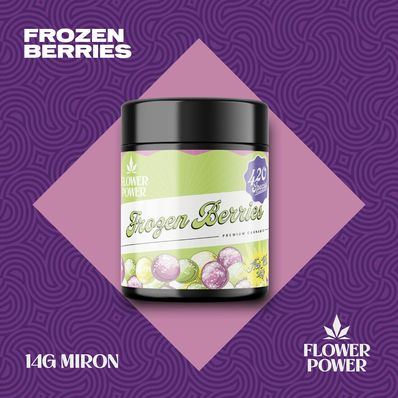 【限定15部】BerryVerrine Pure 007/015キャンバスアート Frozen Berries 14G Miron - Flower Power Cannabis
