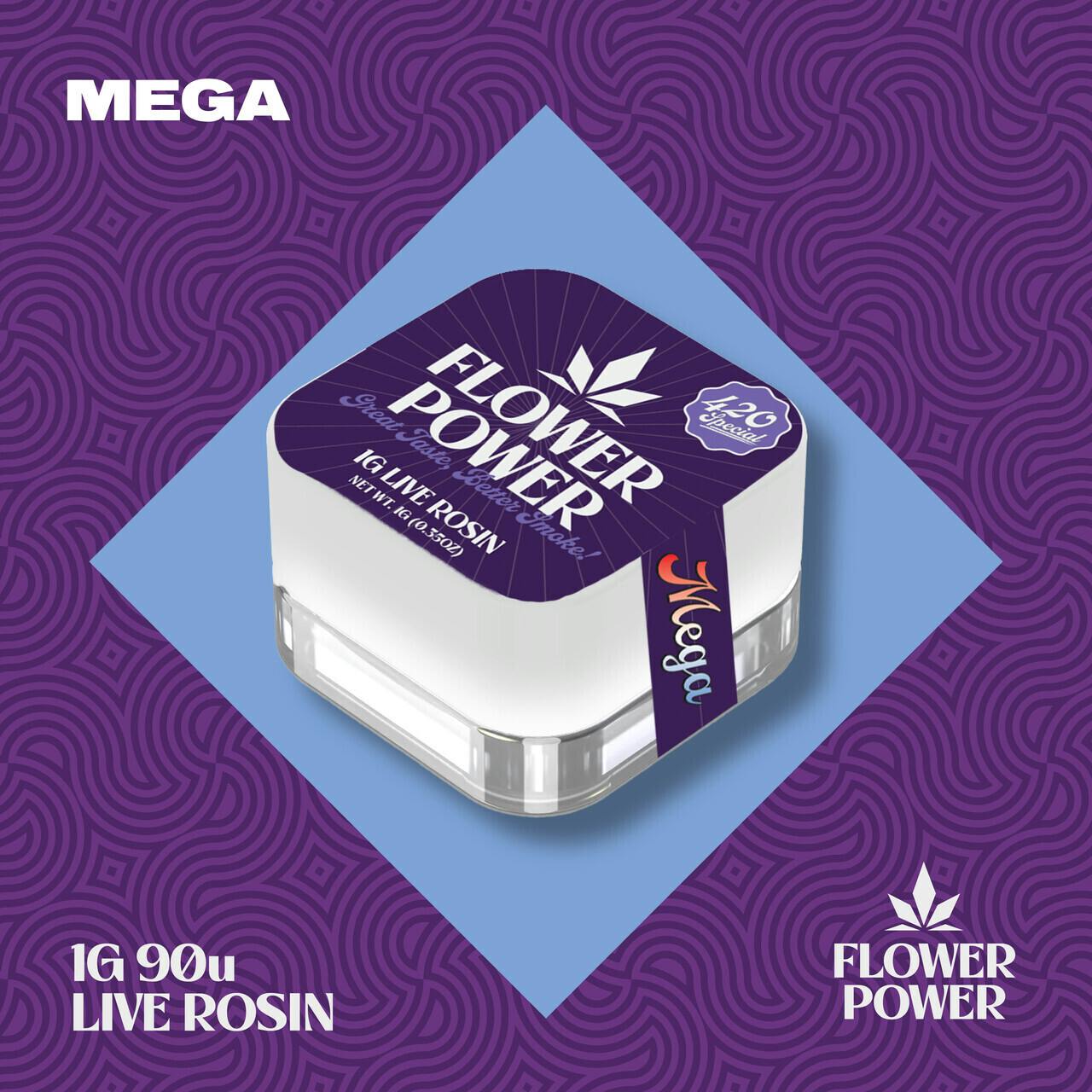 Mega | 90u Live Rosin | 1g