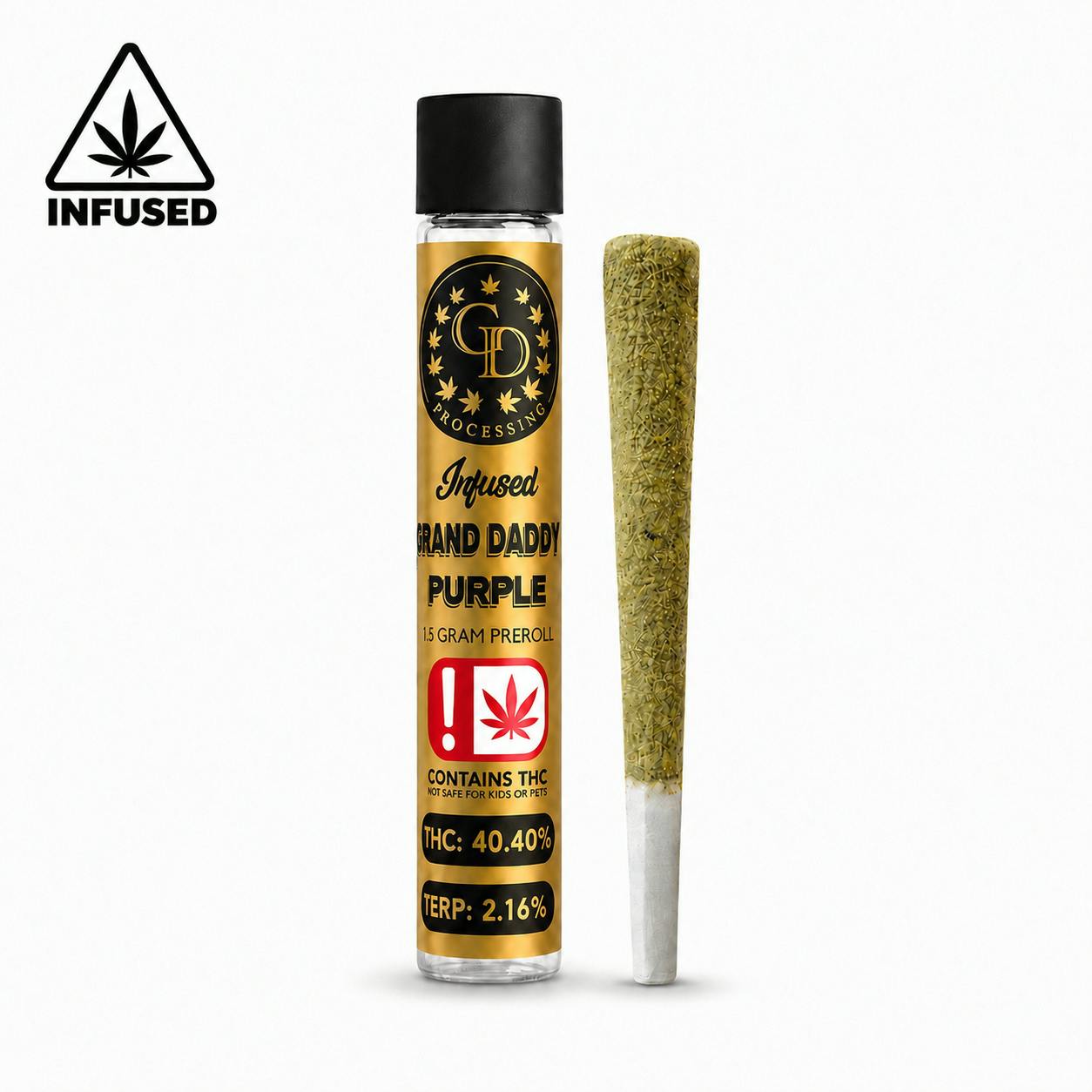 GD Cannabis | Infused Coated | Grand Daddy Purple | 1.5g