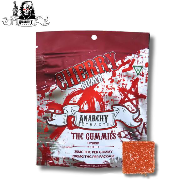 Anarchy Extracts | Cherry Bomb Gummies | 200mg | 8ct | 25mg/ea by Anarchy Extracts
