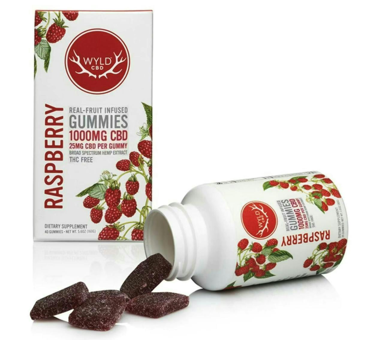 WYLD | Raspberry CBD Gummies | 40ct by Wyld