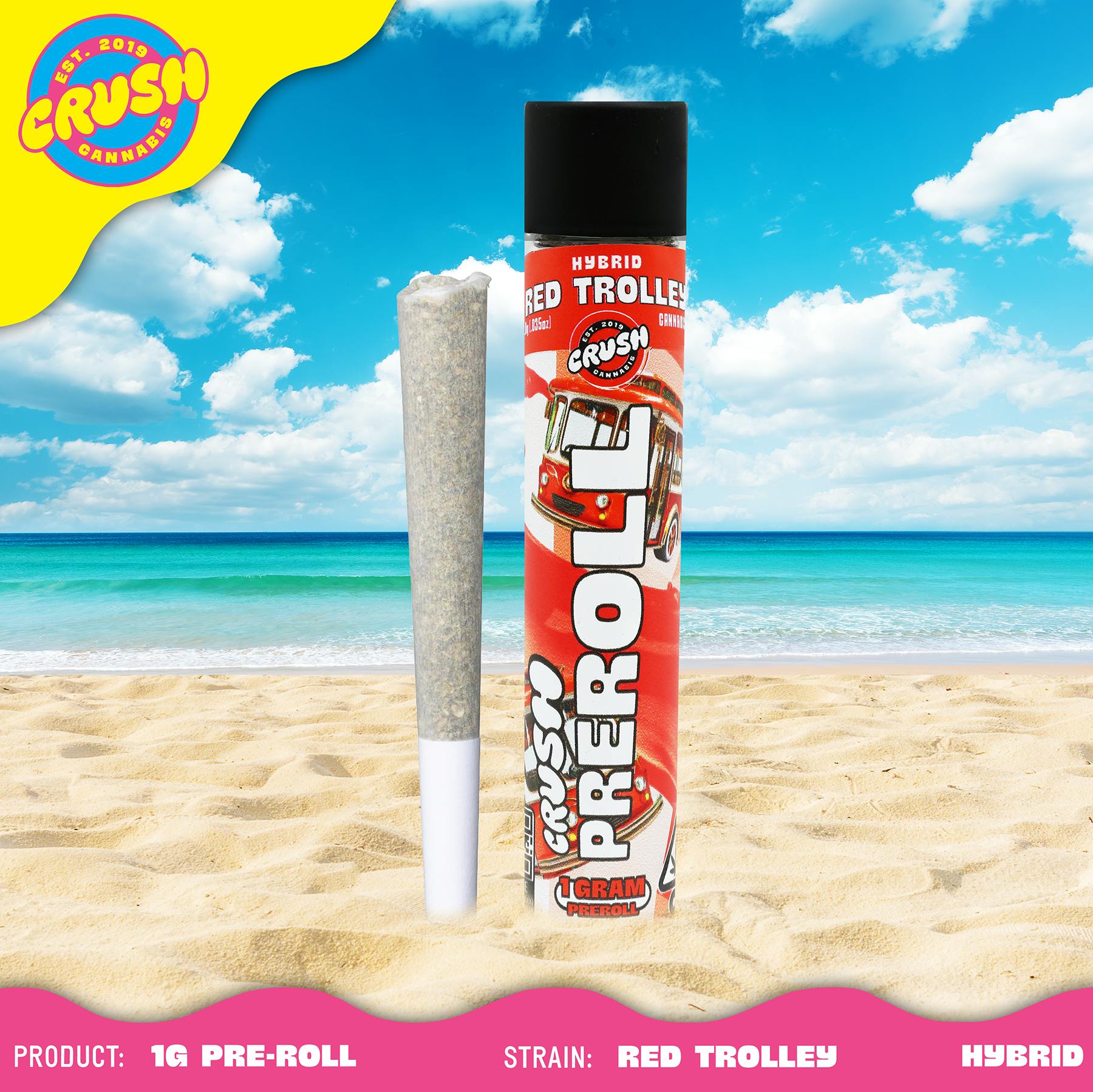 Crush Cannabis | Red Trolley | Joint | 1g