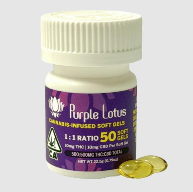1:1 THC:CBD GEL CAPSULES 50 PACK