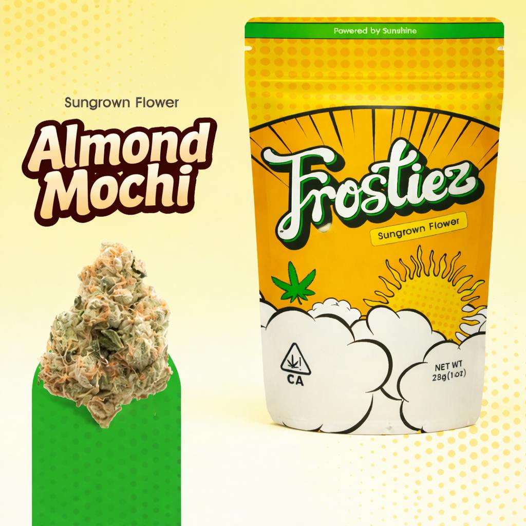 Almond Mochi SunGrown Flower - 28g - Hybrid - New Drop