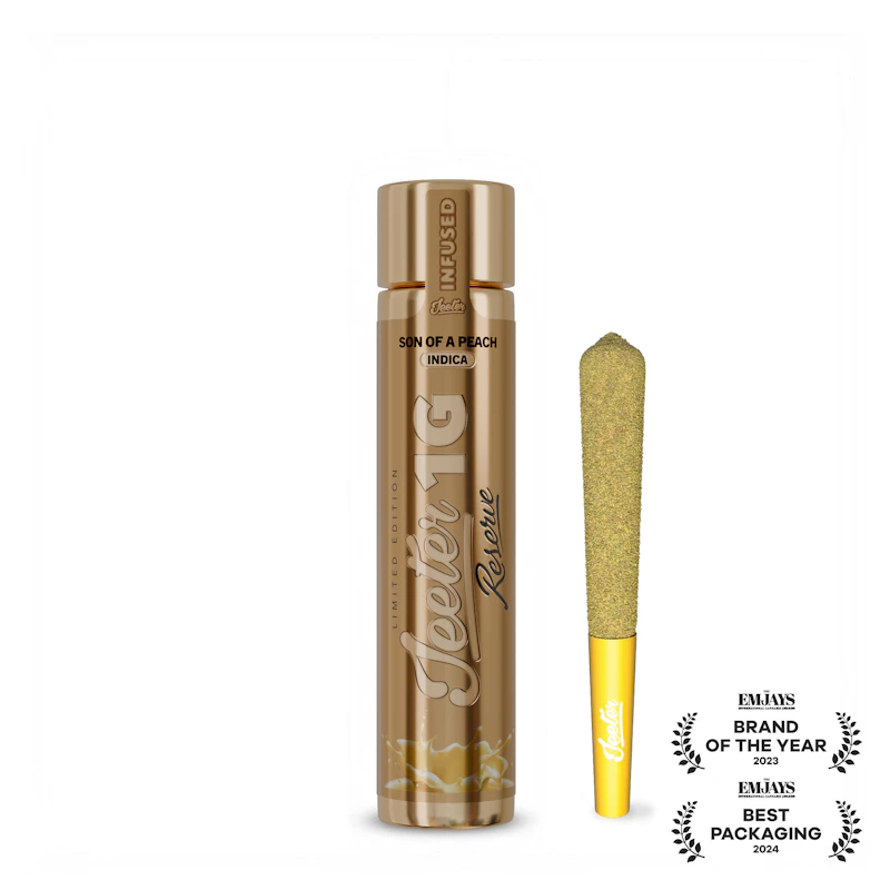 Jeeter Son Of A Peach · Reserve Quad-Infused Joint · 1g, Infused Pre-Rolls