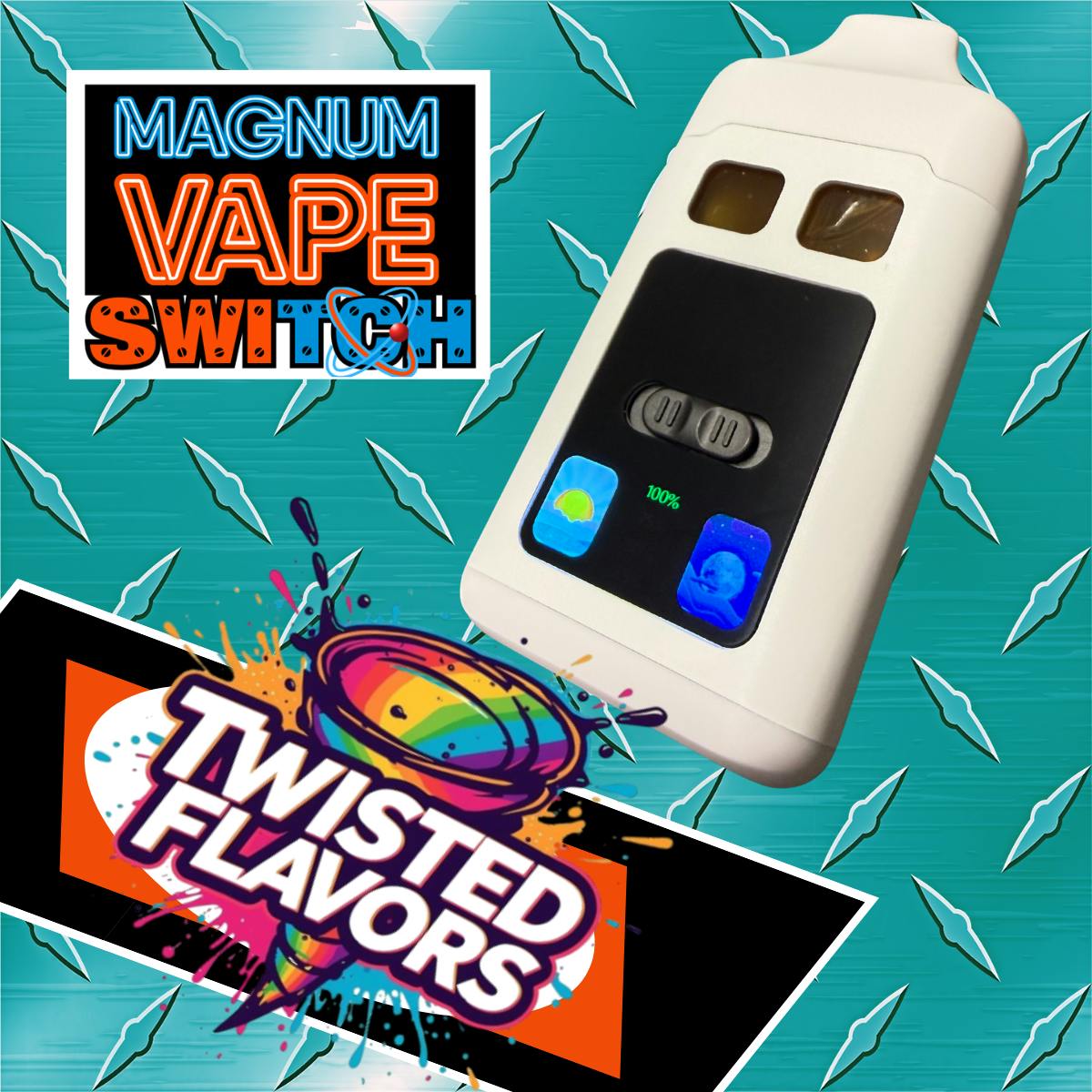 2g Magnum Switch 3 Flavor Pen - Peach Rings / Aloha Punch by Magnum