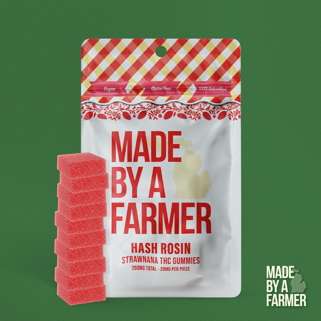 MBAF | 200MG Hash Rosin Gummy | Strawnana by Made By A Farmer