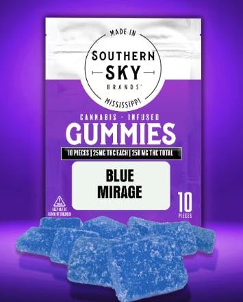 Southern Sky | Blue Mirage Gummies | 250mg | 10ct | 25mg/ea by Southern Sky Brands