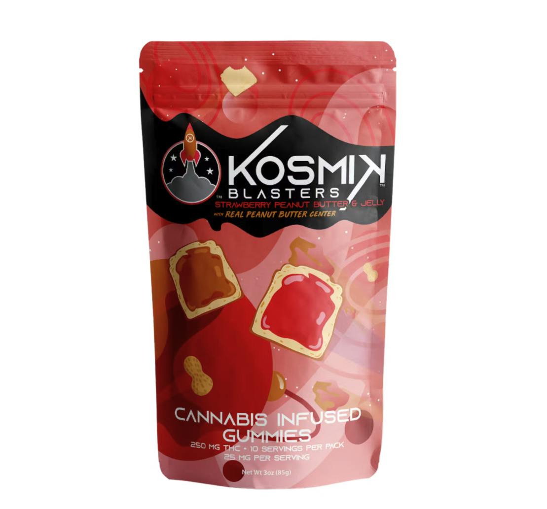 Kosmik Brands | Strawberry PB&J Gummies | 250mg | 25 each | 10pk by Kosmik Brands