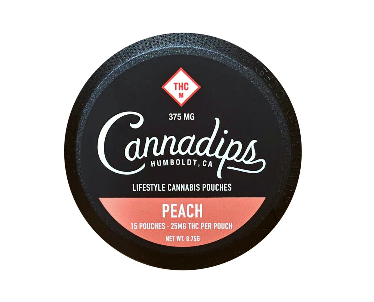 Cannadips | Peach Pouches | 375mg | 15ct | 25mg/ea