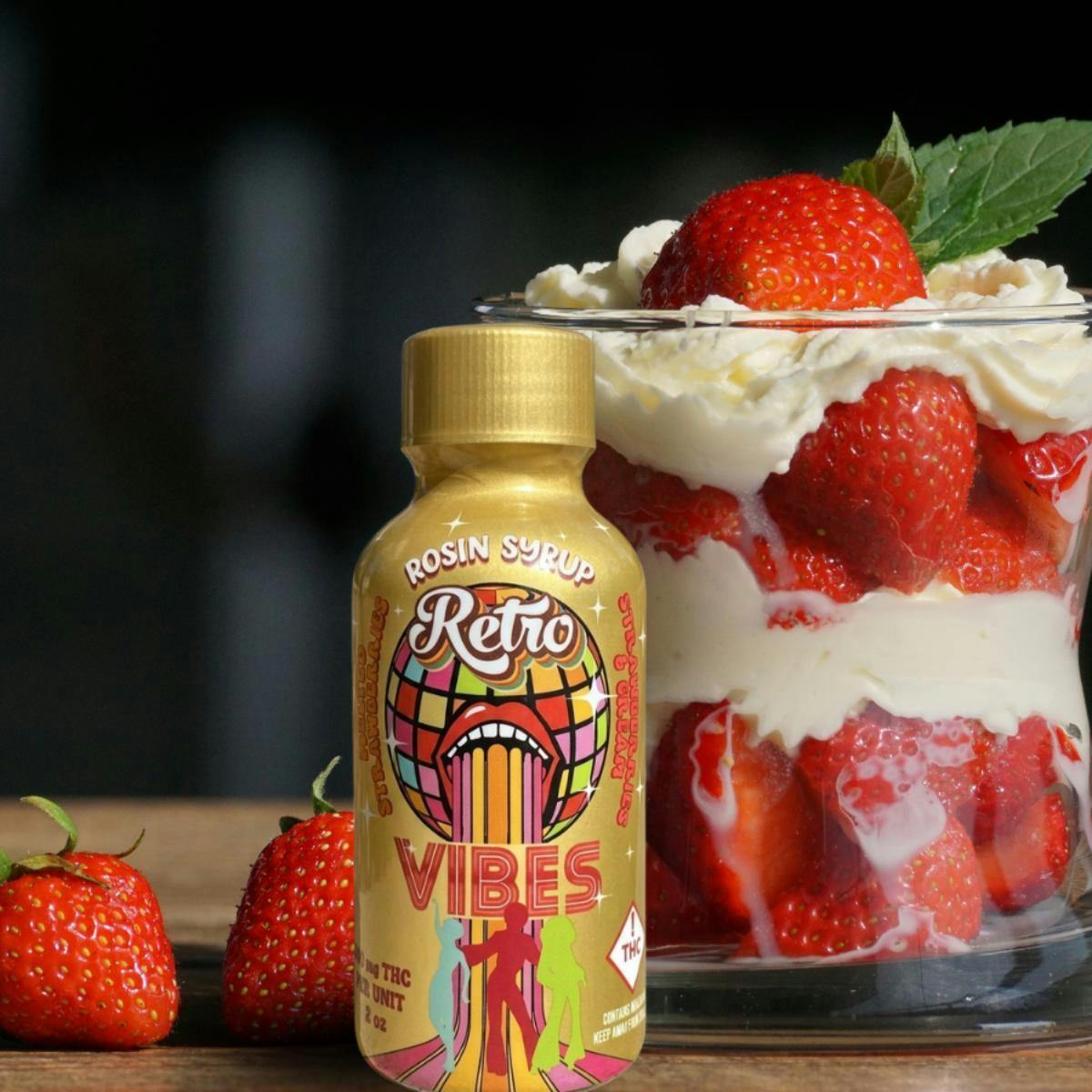 Strawberry & Cream + Melted Strawberries | Retro Vibes Rosin Syrup | 100mg by Retro