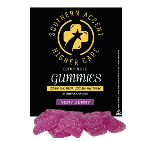 Southern Sky | Very Berry Gummies | 200mg | 10ct | 20mg/ea by Southern Sky Brands