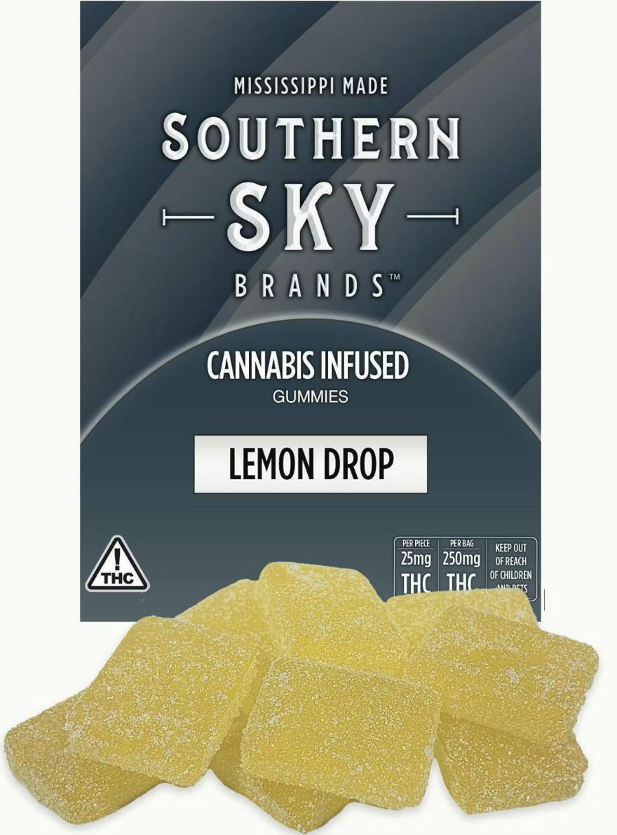 Southern Sky | Lemon Drop Gummies | 250mg | 10ct | 25mg/ea by Southern Sky Brands