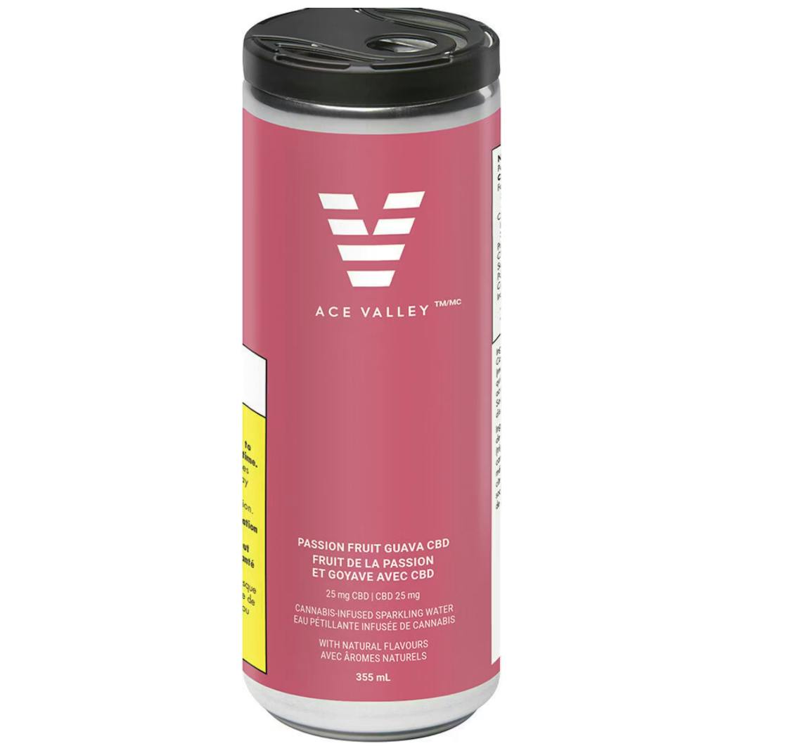 Ace Valley | Passionfruit Guava | CBD Sparkling Water | 355mL
