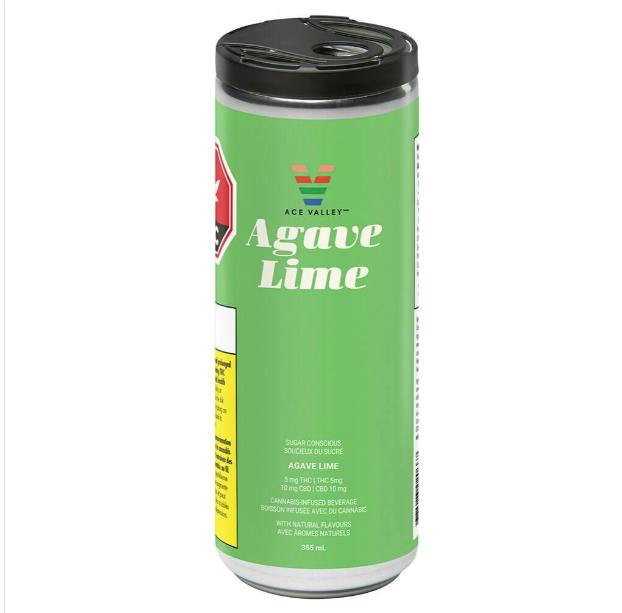 Ace Valley | Agave Lime | CBD Sparkling Water | 5mg | 355mL