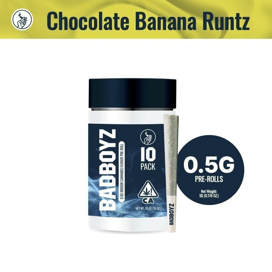 Chocolate Banana Runtz | BADBOYZ Minis | .5g each | 10pk