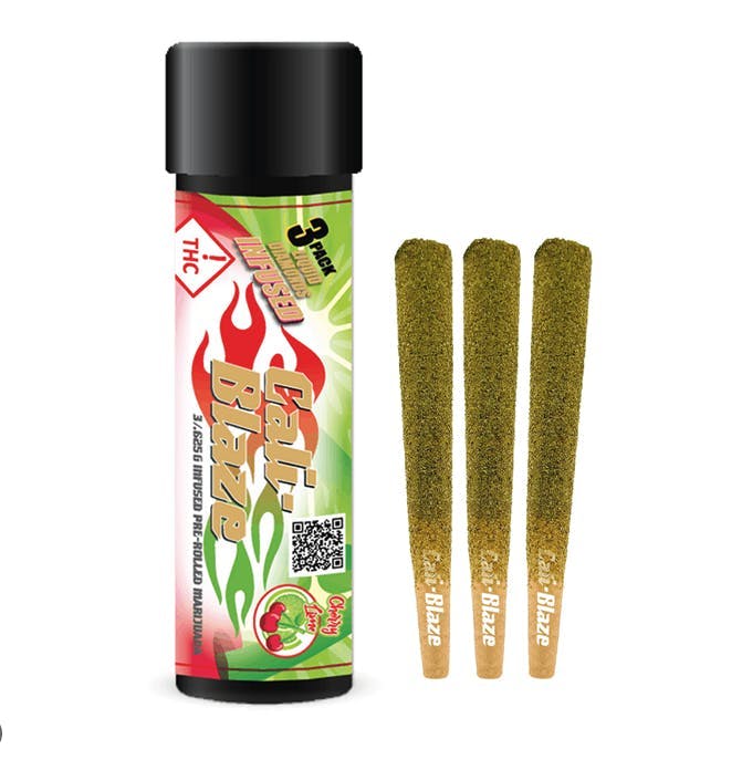 Cali-Blaze | Cherry Lime | Tarantula Infused Joints | 1g each | 3pk