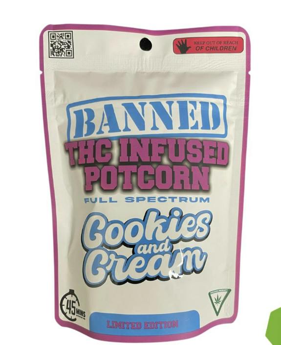 Banned Edible | Cookies & Cream | Popcorn | 200mg by Banned Edible Co