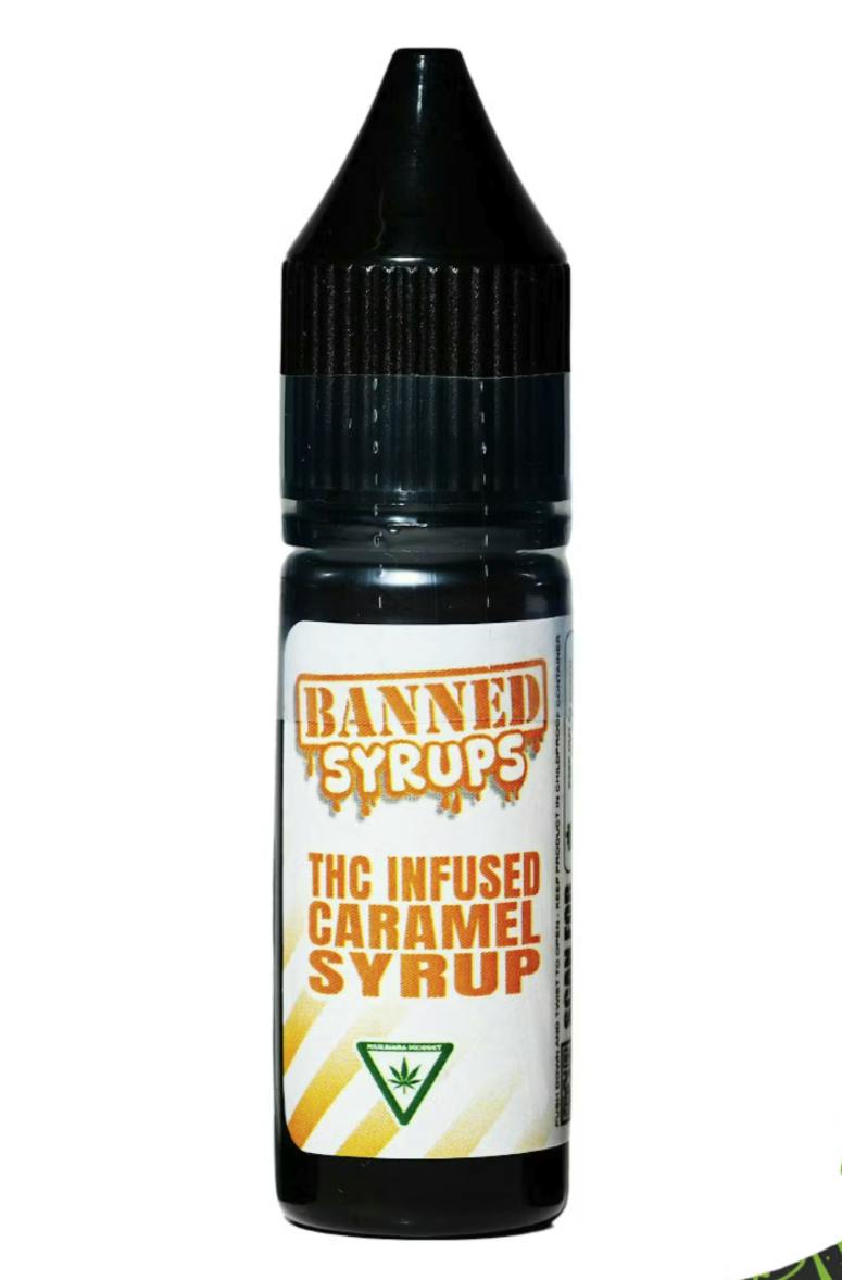 Banned Edible | Caramel | Syrup | 200mg at The H.U.B.