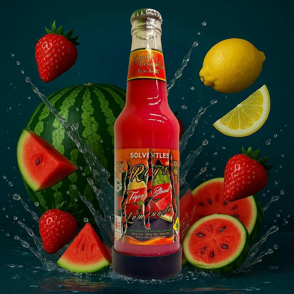 Solventless Tiger's Blood 1:1:1 | Carbonated | 100mg THC | 12 fl oz