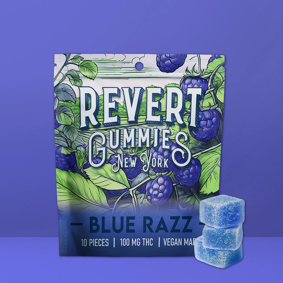Revert Blue Razz 100mg Gummy Pack