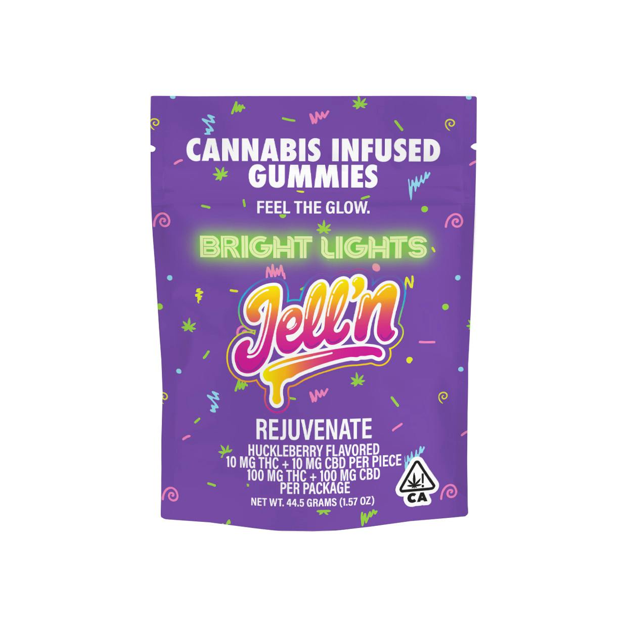 Bright Lights: Jell'n - Cannabis Infused Gummies - 100mg THC/CBD - 10pk - Rejuvenate