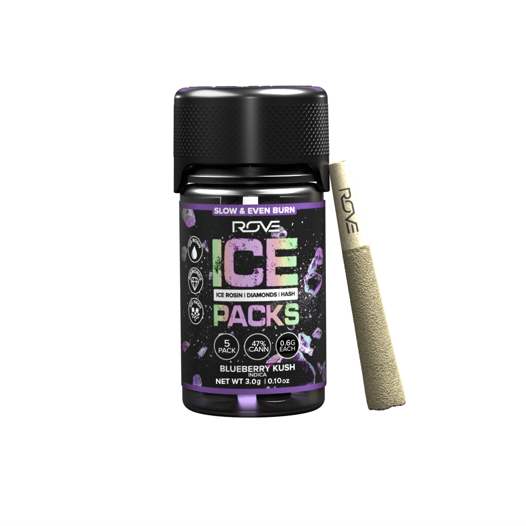 Blueberry Kush | Infused Ice Packs (Rosin, Hash, and Diamonds) | 5x 0.6g by Rove