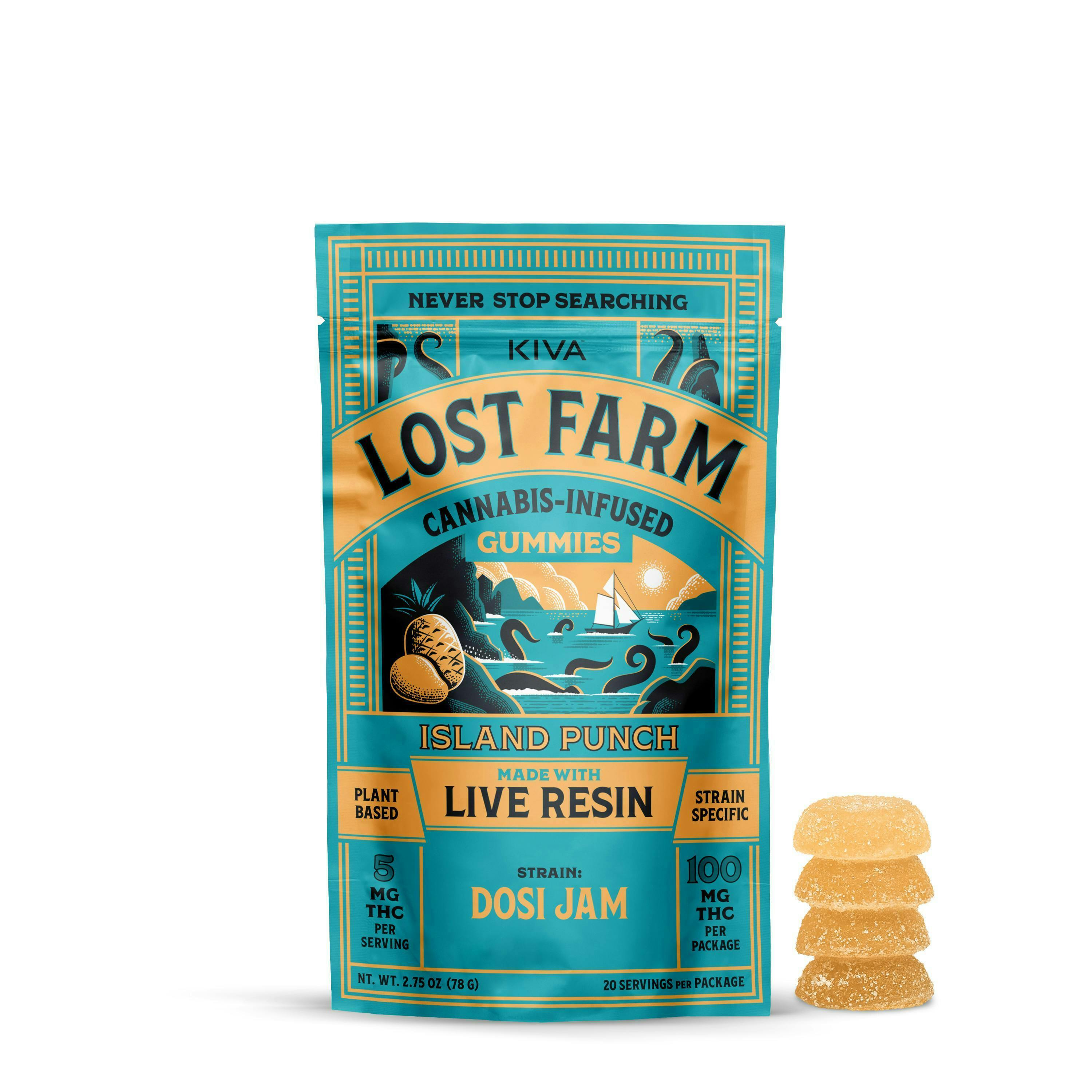 Island Punch 'Dosi Jam' Live Resin Gummies | 100mg | 10ct | 10mg/ea